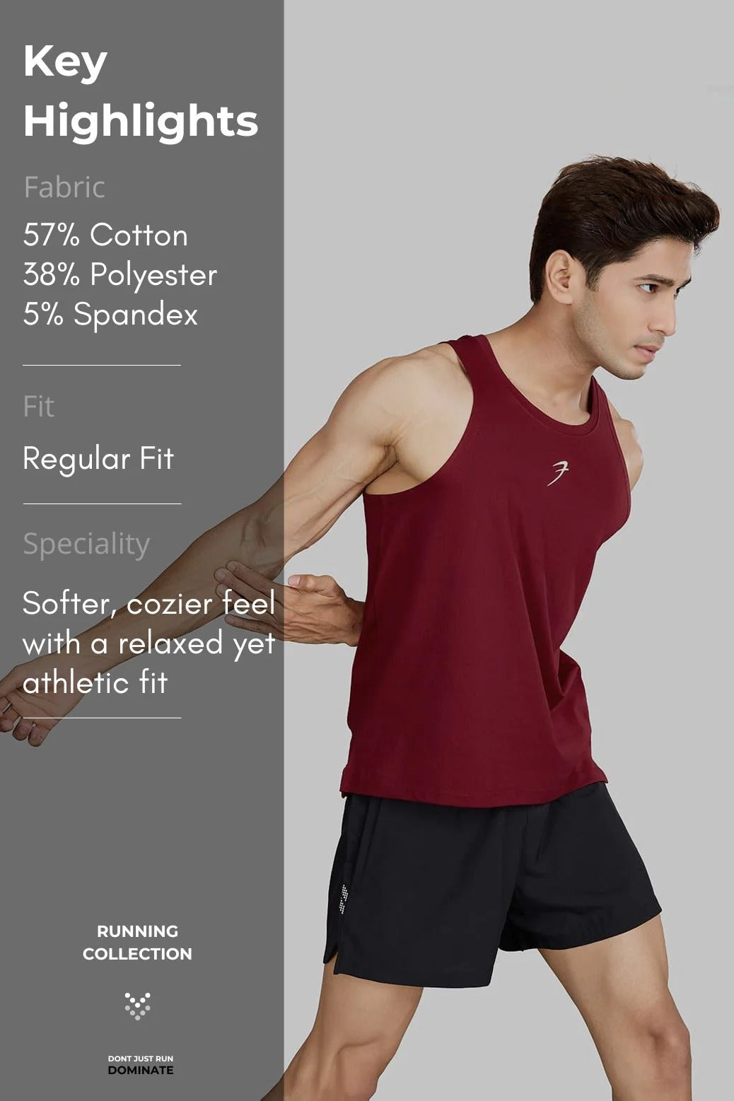 Pulse Running Tank Deep Red | Fuaark at Broadway