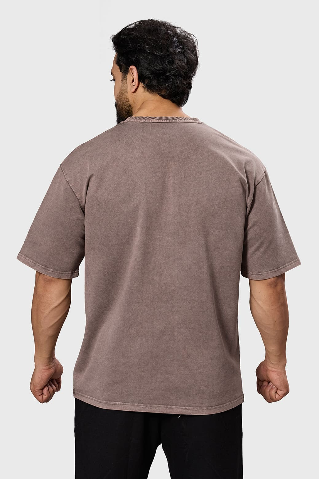 Shadow Washed Oversized T-Shirt Brown | Fuaark at Broadway