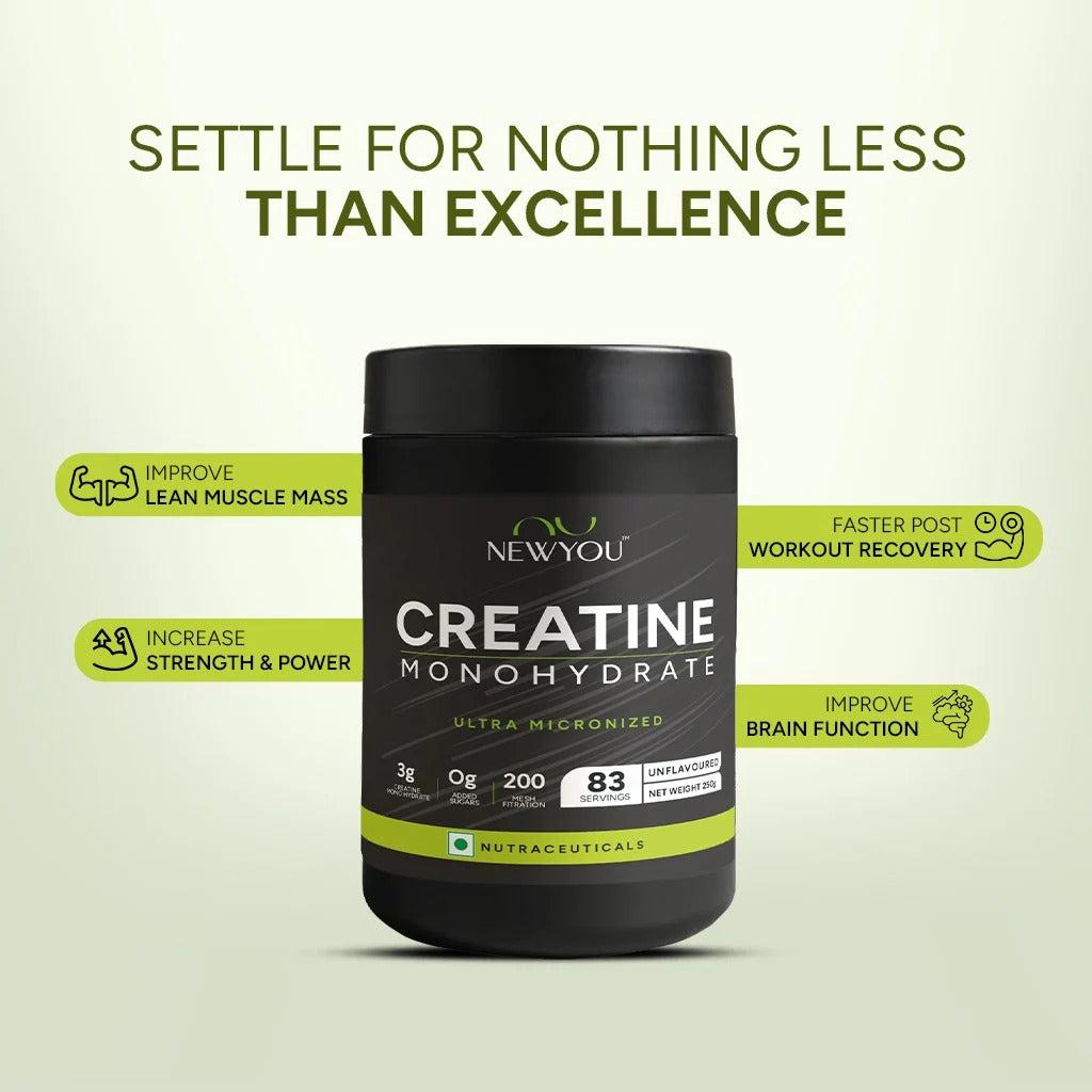 NewYou Creatine Monohydrate Unflavoured 250 grams | NewYou Collagen at Broadway