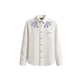Indigo Bloom Full Sleeve Linen Shirt