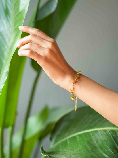 Inez Cabel Link Bracelet 18K Gold Plated | Nish Hair X Evil Eye Jewel