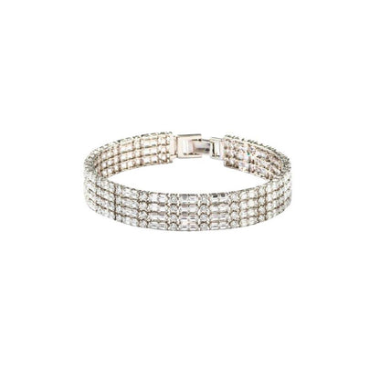 Luxurious Baguette & Round Crystal Tennis Bracelet, Isolde