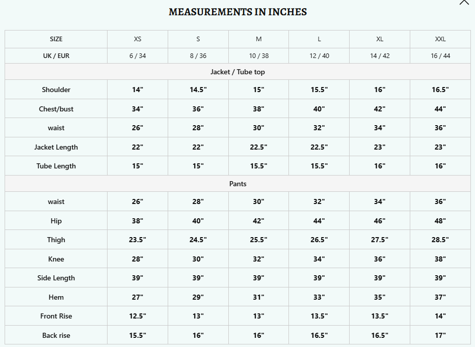 Size Guide