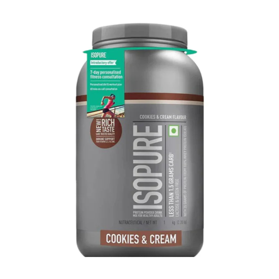 Isopure Low Carb 100% Whey Protein Isolate Cookie & Cream -2.2 Lbs ( 1 kg )