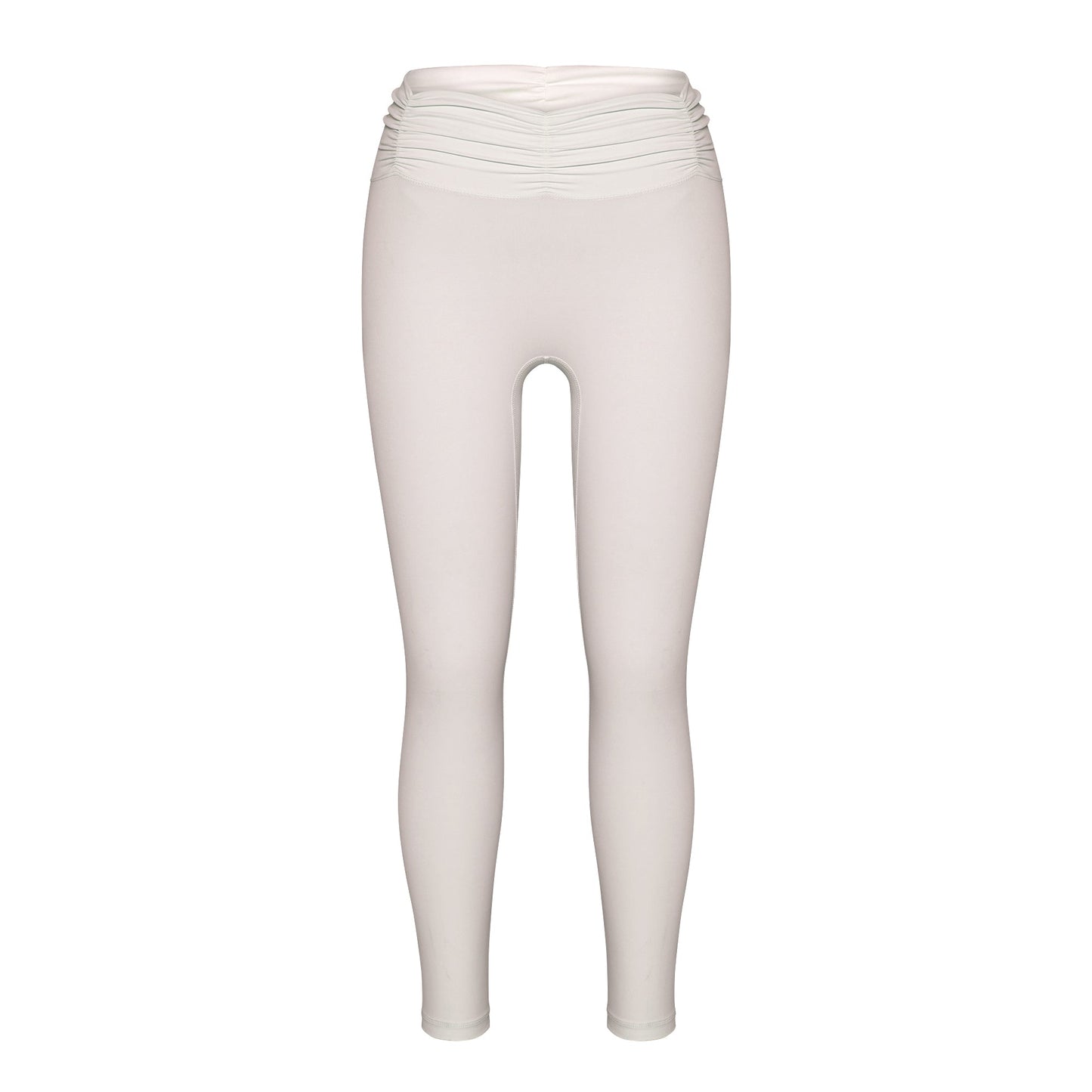 Ivory Ruched Waist Leggings