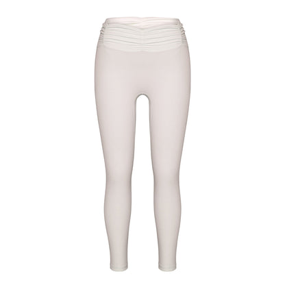 Ivory Ruched Waist Leggings