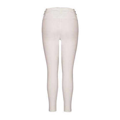 Ivory Ruched Waist Leggings