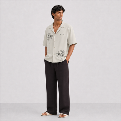 Ivory Petal Bowling Shirt