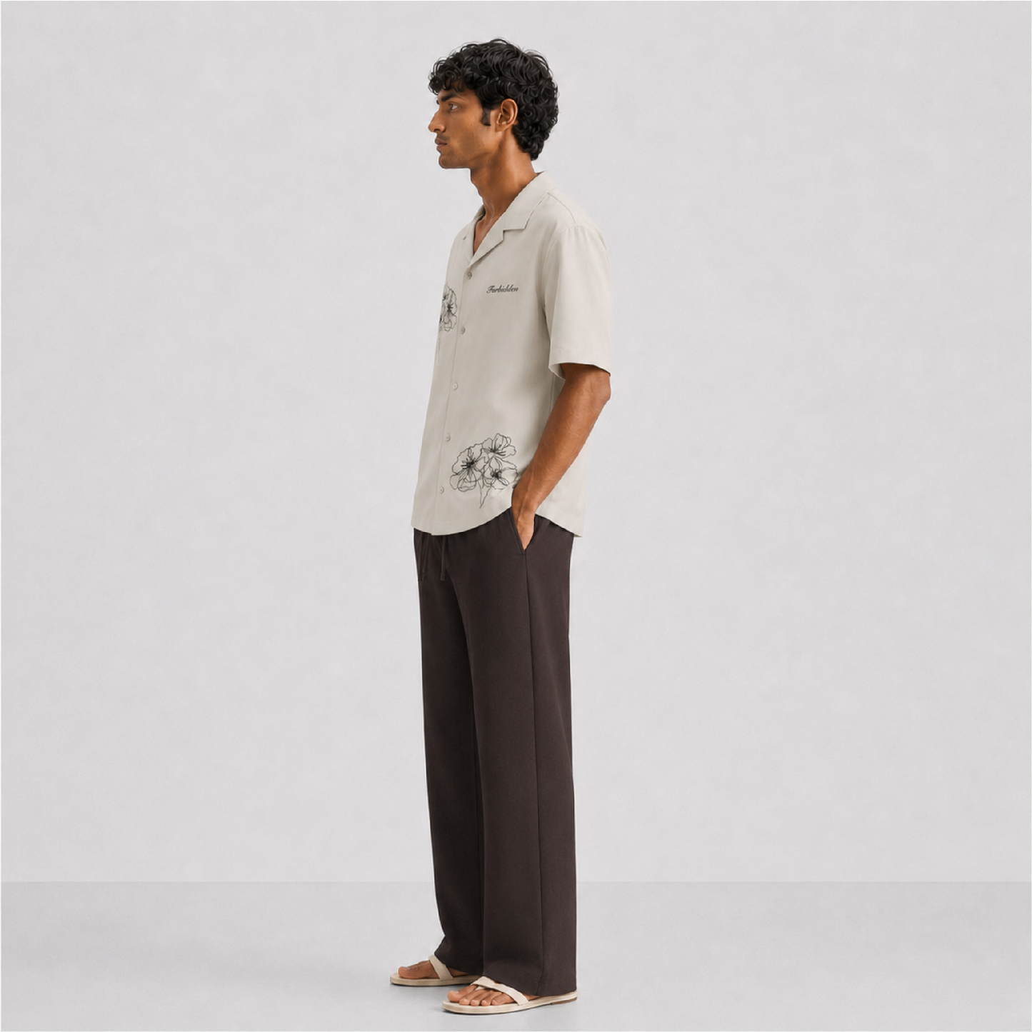 Ivory Petal Bowling Shirt