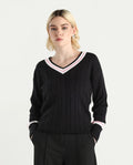 Rareism Women's Jacqi Light Multi Cotton Plain Relaxed Fit Sweater | RAREISM at Broadway