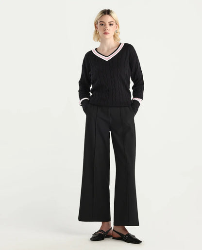 Rareism Women's Jacqi Light Multi Cotton Plain Relaxed Fit Sweater | RAREISM at Broadway