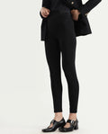 Rareism Women's Jancuro Black Nylon Skinny Fit Plain Trouser | RAREISM at Broadway