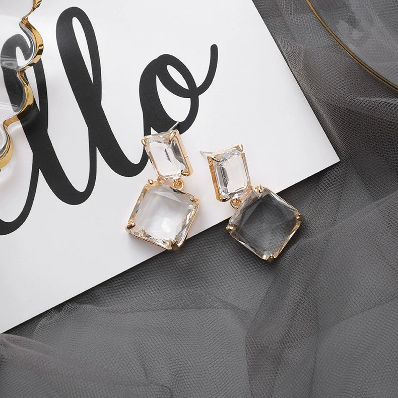 Crysrtal clear drop earrings JLT11071