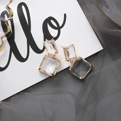 Crysrtal clear drop earrings JLT11071