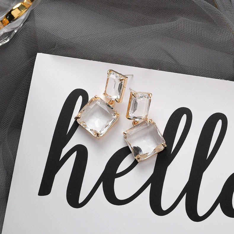 Crysrtal clear drop earrings JLT11071