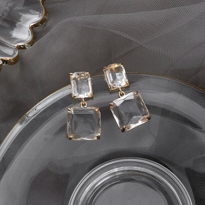 Crysrtal clear drop earrings JLT11071