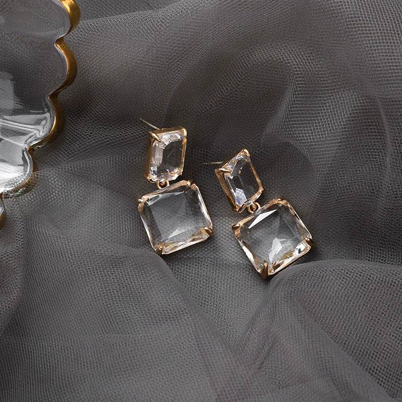 Crysrtal clear drop earrings JLT11071