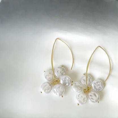 Multiple Hoop white pearl Earrings JLT11104