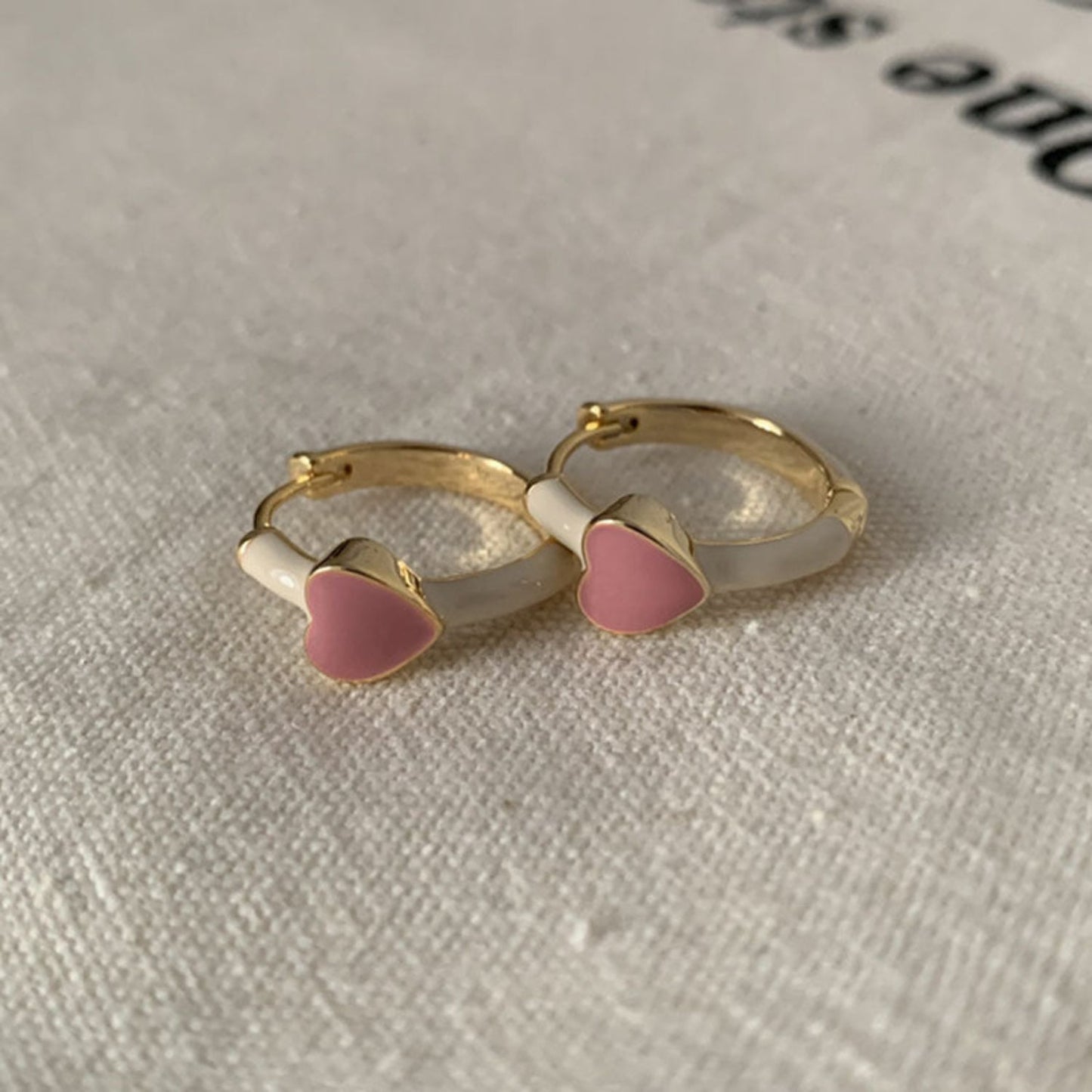 Sweetheart Pink Hoop Earrings JLT11515 | Just Lil Things at Broadway