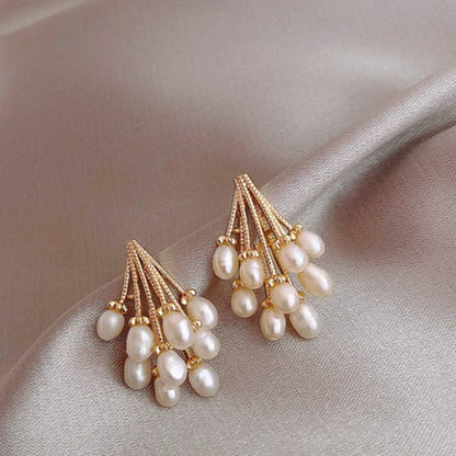 Cluster Pearl Drop Earrings JLT11541