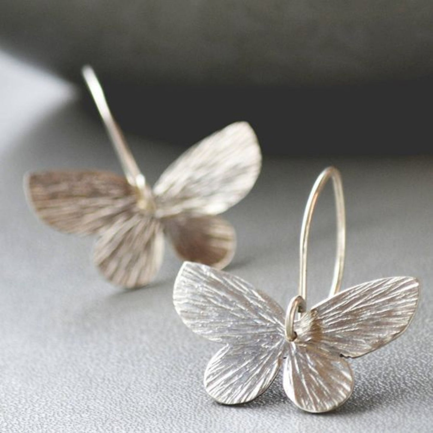 Silver Butterfly Dangle Earrings JLT11588 | Just Lil Things at Broadway