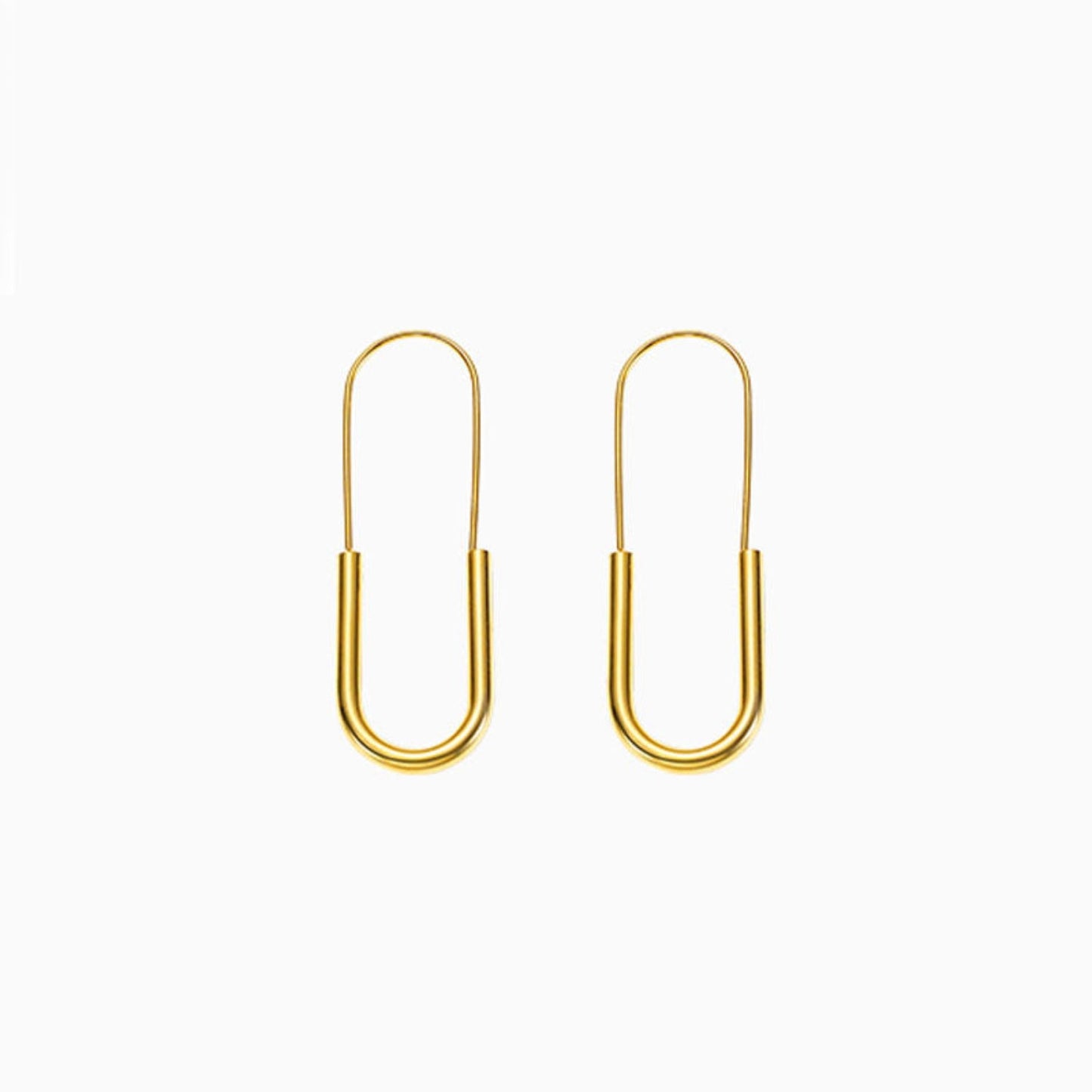 Minimalist Gold U-Shaped Drop Earrings JLT11662 | Just Lil Things at Broadway