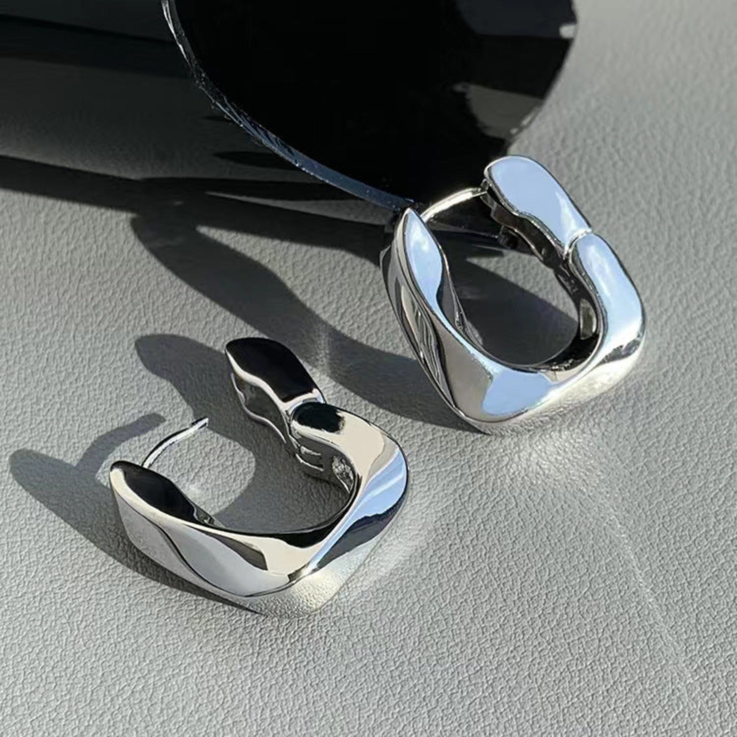 Classic Silver Hoop Earrings JLT12034 | Just Lil Things at Broadway