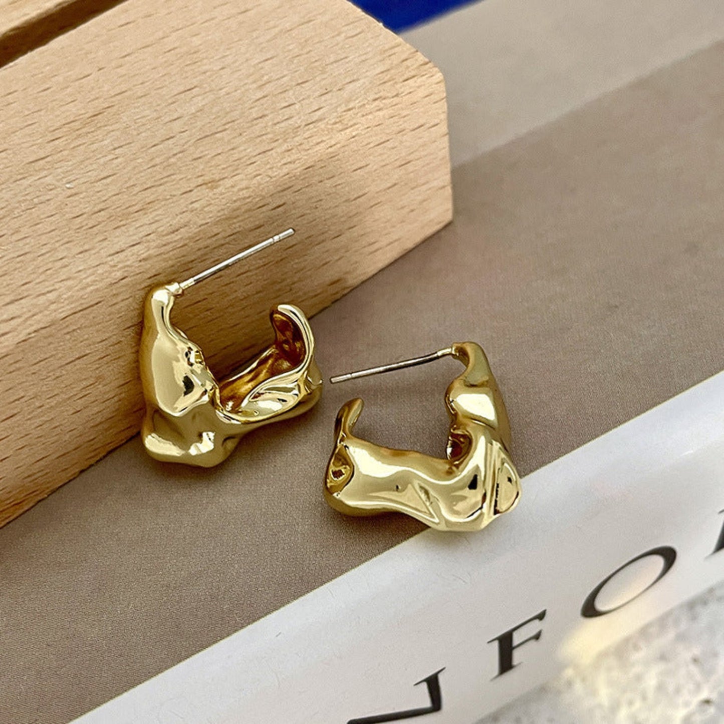 Just Lil Things Gold Pin Earrings jlt12094