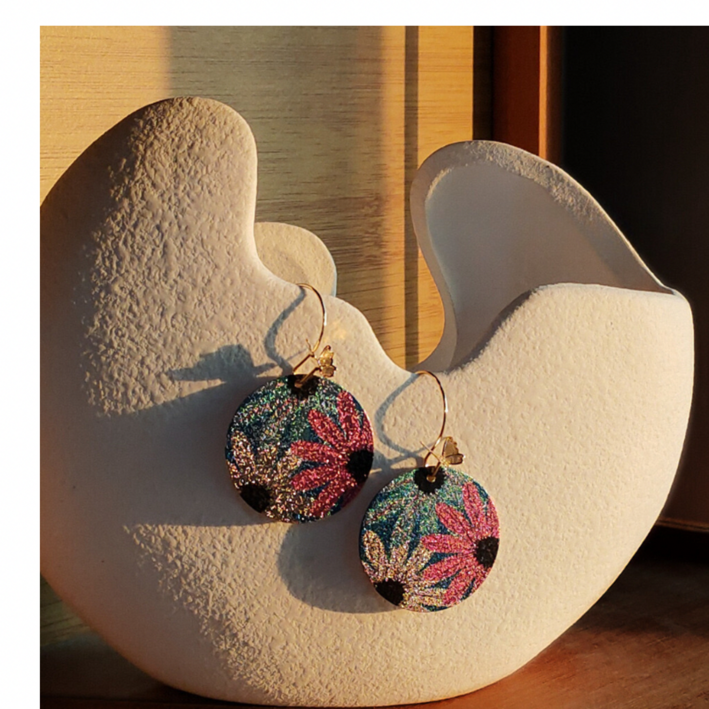 Glinting Flora Drop Earrings JLT12206 | Just Lil Things at Broadway
