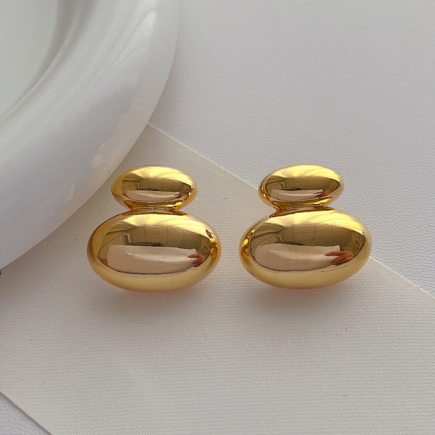 Dual Pebble Stud Earrings | Just Lil Things at Broadway