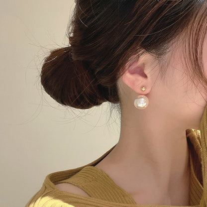 needle design French pearl earrings jlt13119