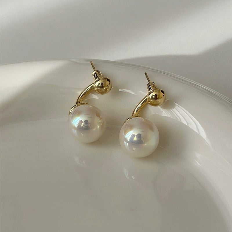 needle design French pearl earrings jlt13119