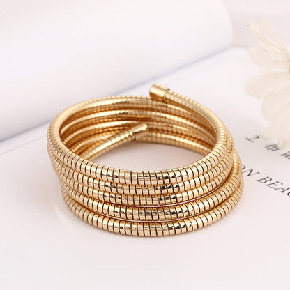 just lil things Artificial Silver Coiled Bracelets | Just Lil Things at Broadway