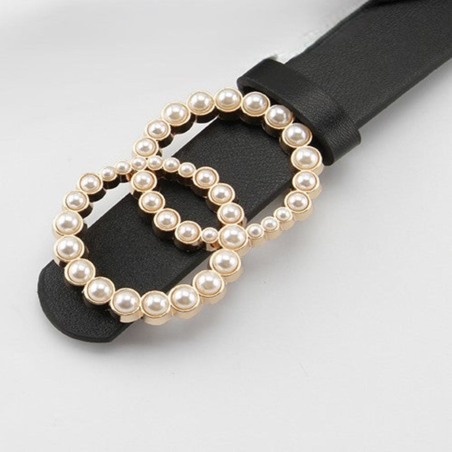 Double-circle-pearl-snap-buckle-belt-jlthb