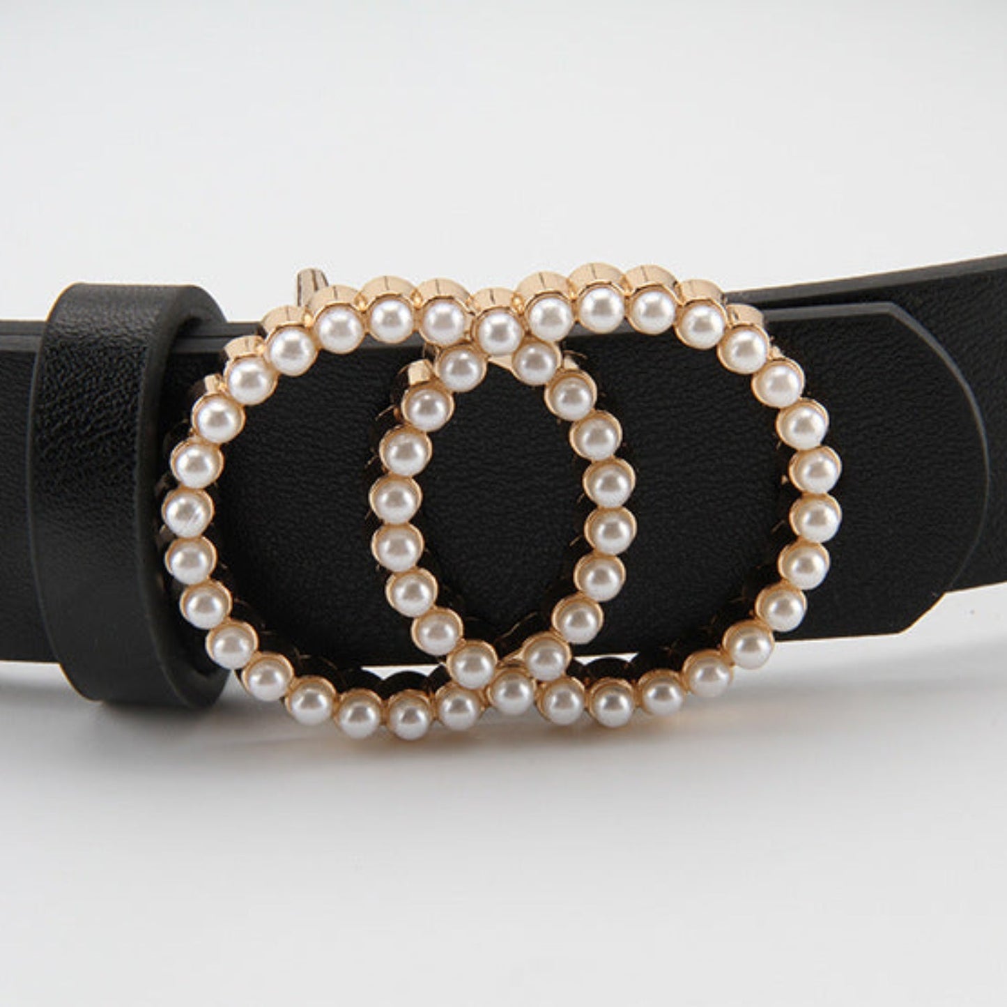 Double-circle-pearl-snap-buckle-belt-jlthb