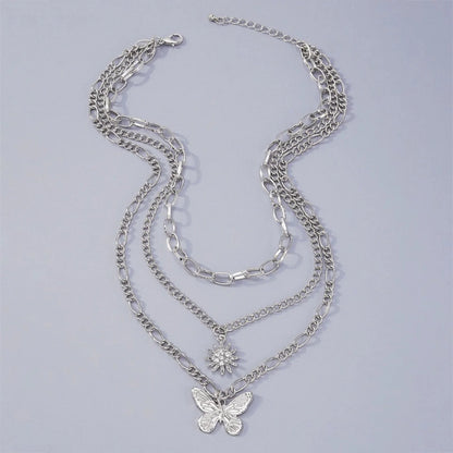 Triple Layer Butterfly Necklace JLTN0579
