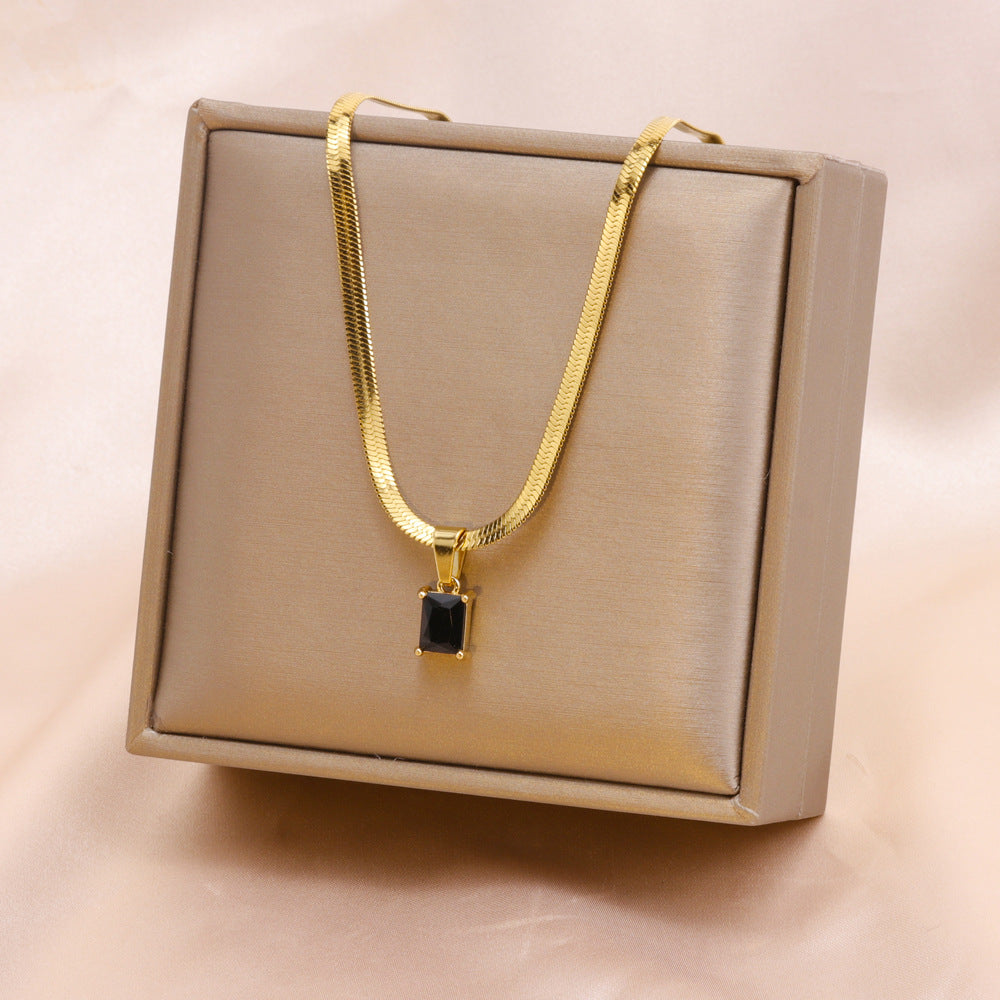 Black Pendant Necklace JLTN0611