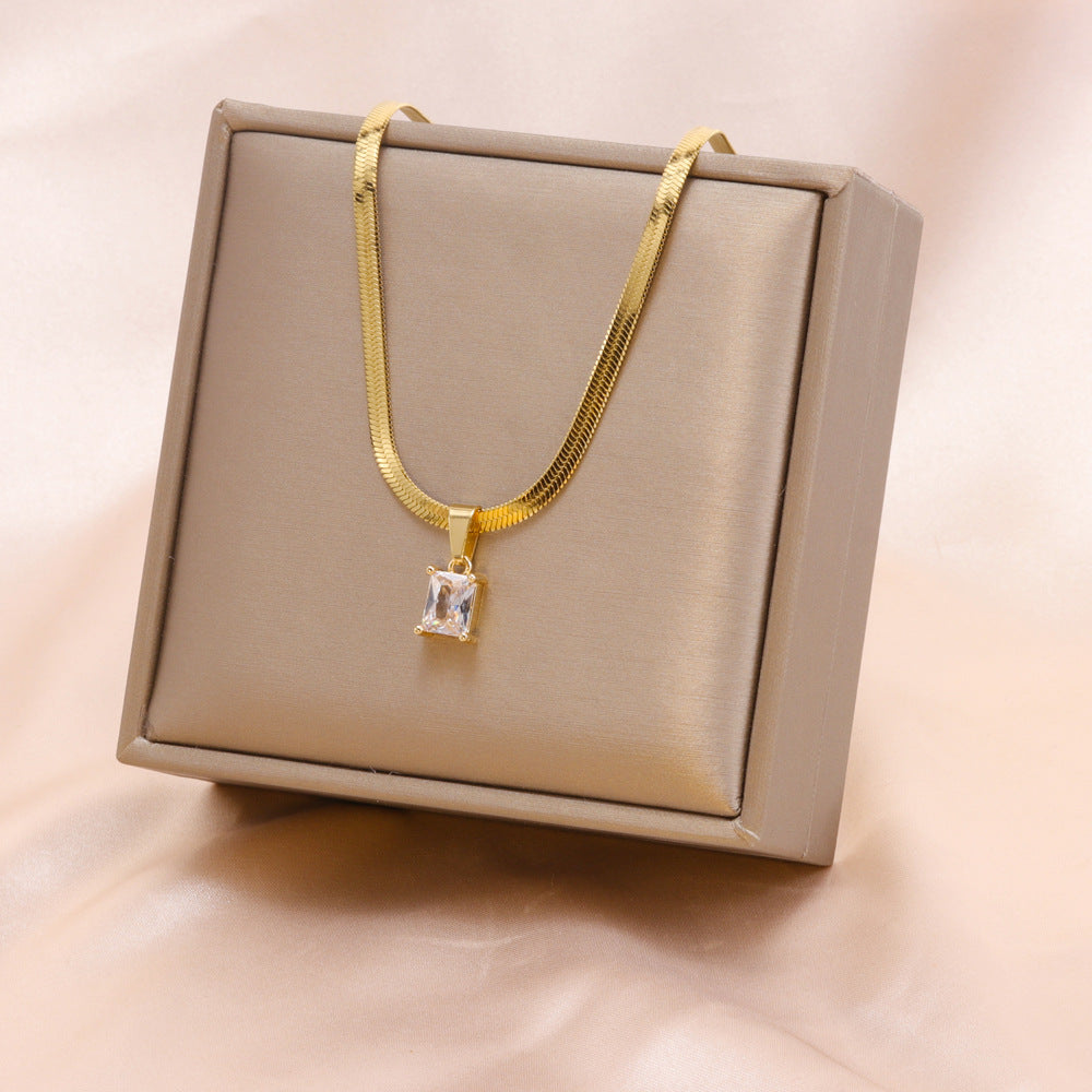 White Zircon Pendant Necklace JLTN0612