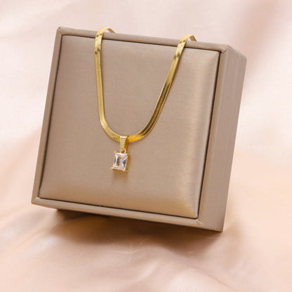 White Zircon Pendant Necklace JLTN0612