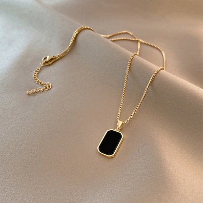 Black Onyx Pendant Necklace  JLTN0691