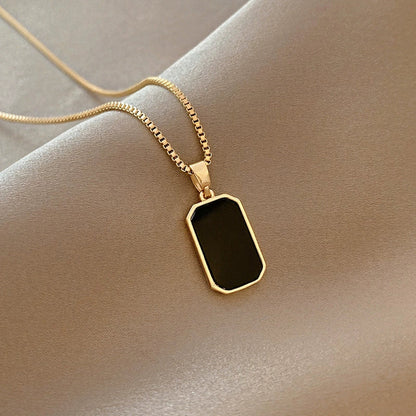 Black Onyx Pendant Necklace  JLTN0691