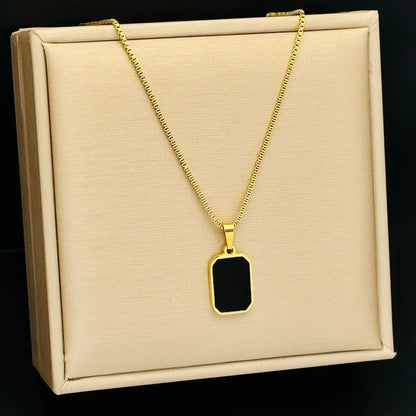 Black Onyx Pendant Necklace  JLTN0691