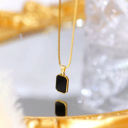 Black Onyx Pendant Necklace  JLTN0691