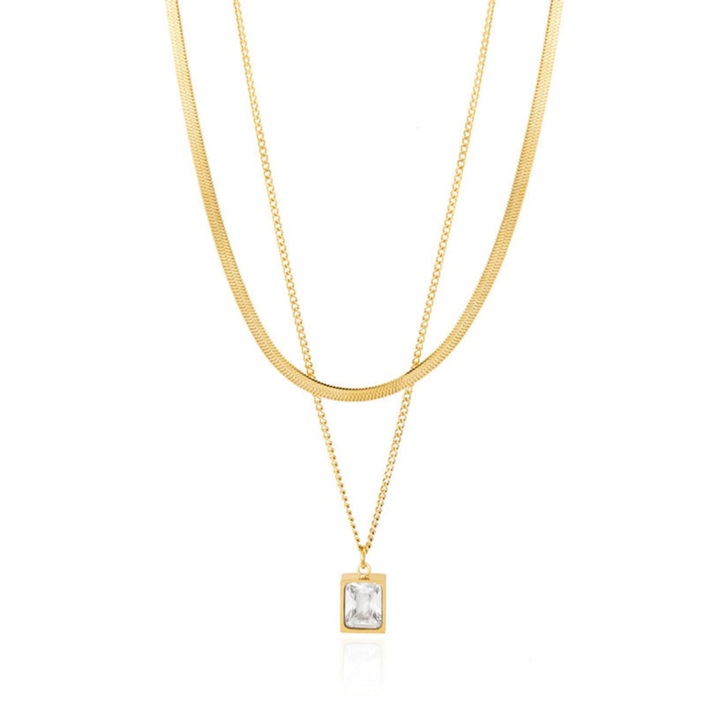 Two Layered Pendant Necklace | Just Lil Things at Broadway