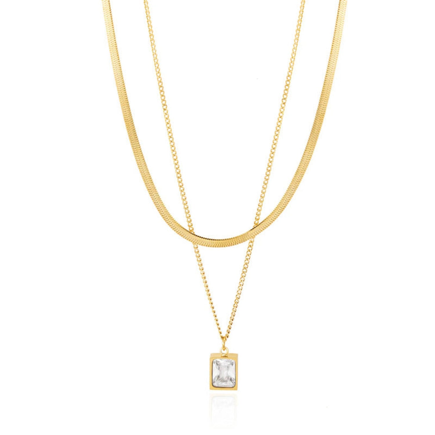 Two Layered Pendant Necklace | Just Lil Things at Broadway