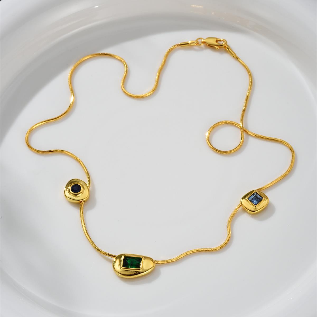 Gem Garden Gold Necklace JLTN0827 | Just Lil Things at Broadway