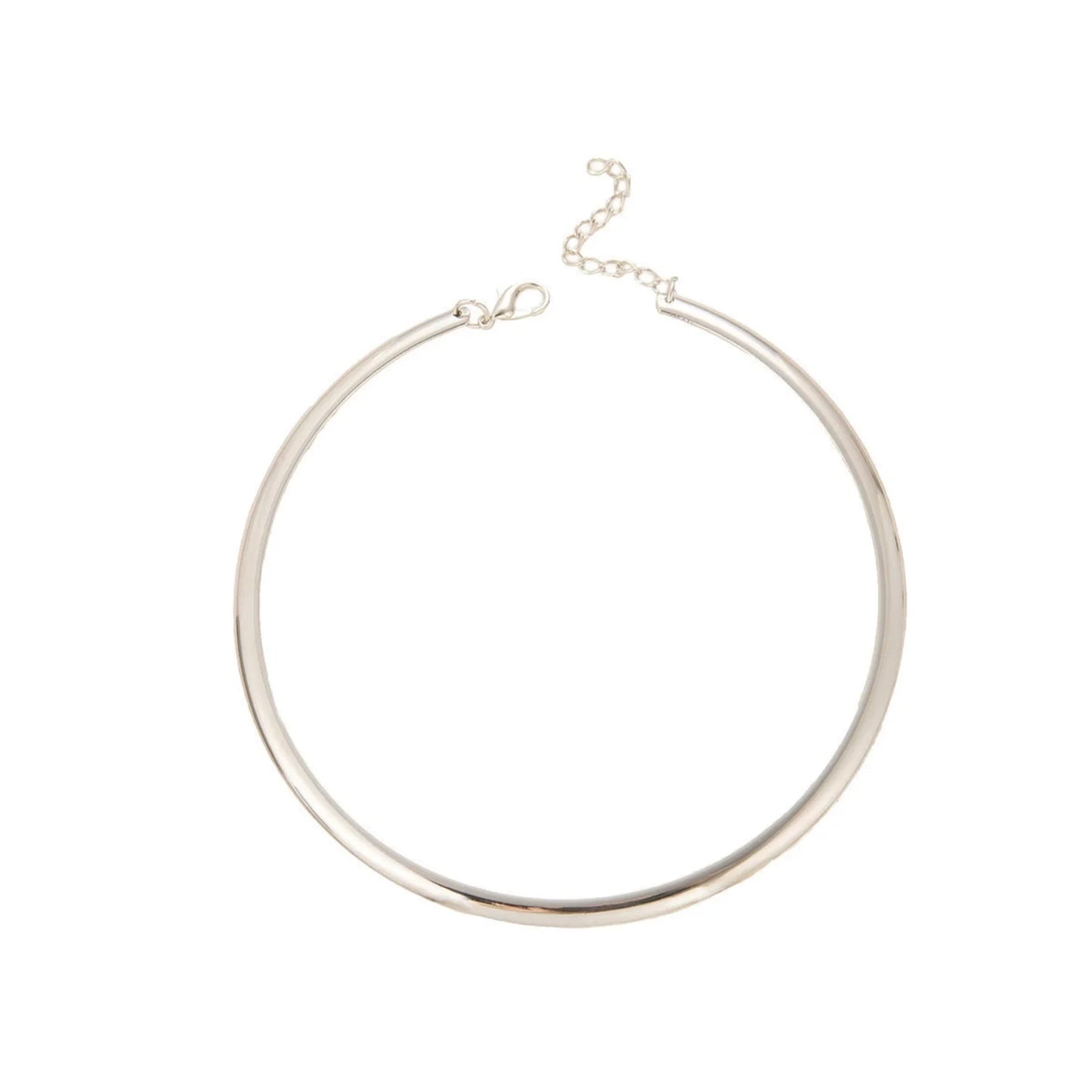 Sleek Silver Choker Necklace JLTN0844