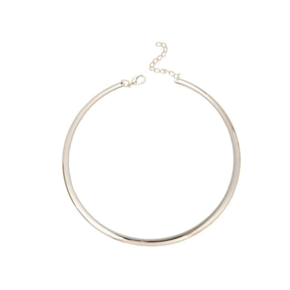 Sleek Silver Choker Necklace JLTN0844