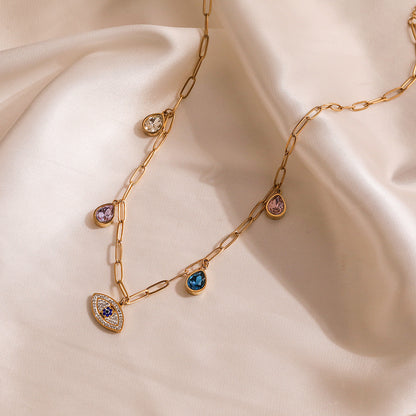Evil Eye Charm Necklace JLTN0947 | Just Lil Things at Broadway