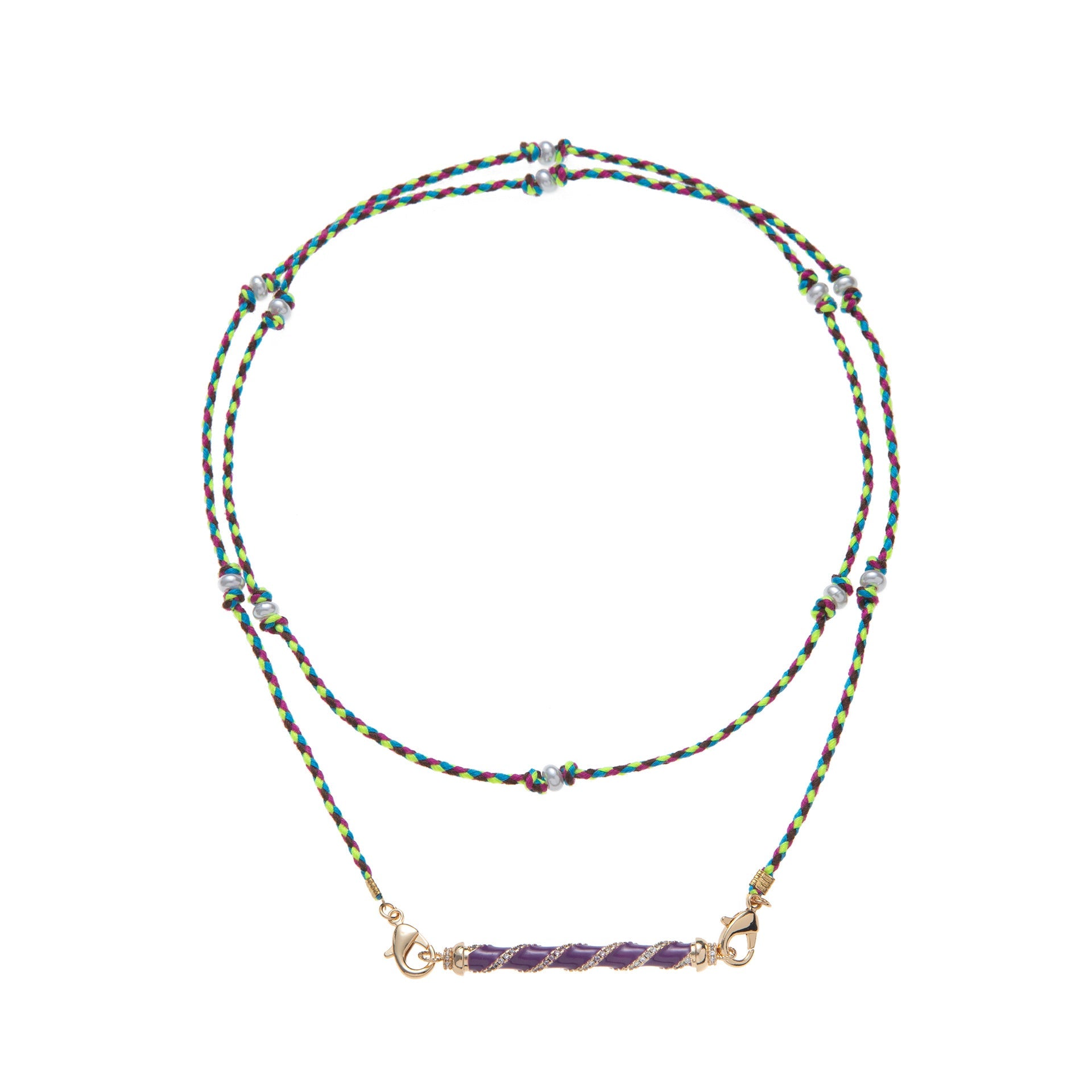 "Twilight Twist Multicolor Cord Necklace" jltn1457 | Just Lil Things at Broadway